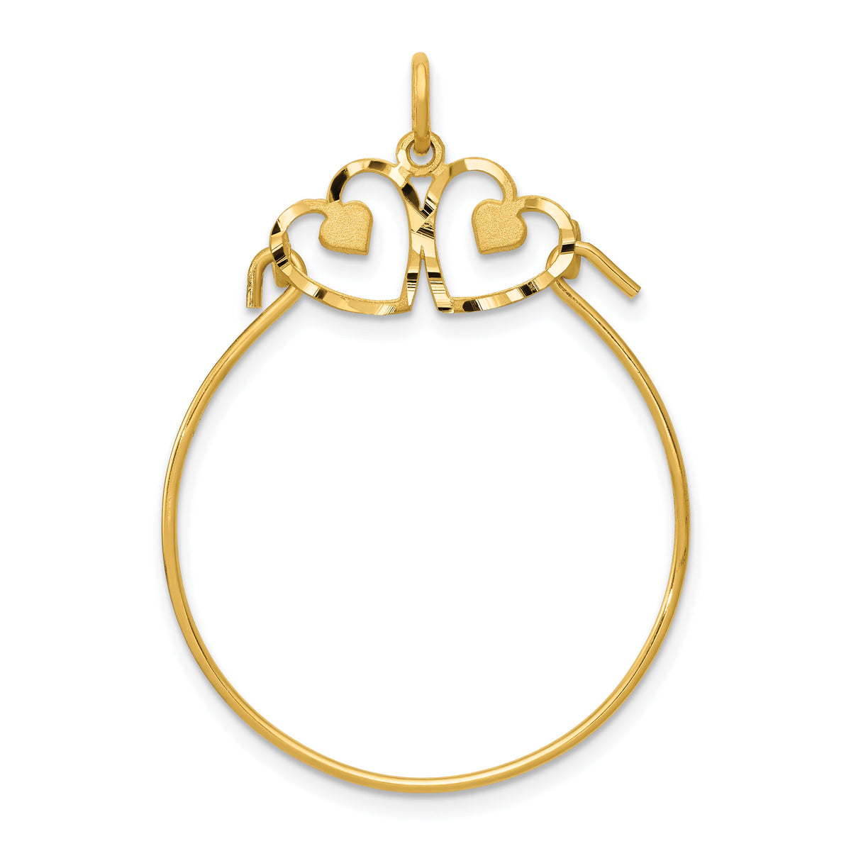 14k Heart Charm Holder-C734