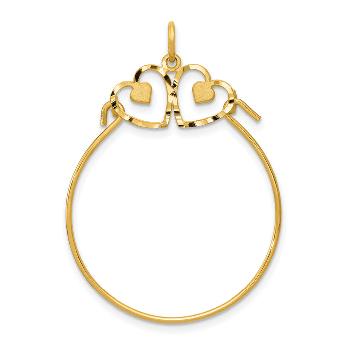 14k Heart Charm Holder-C734