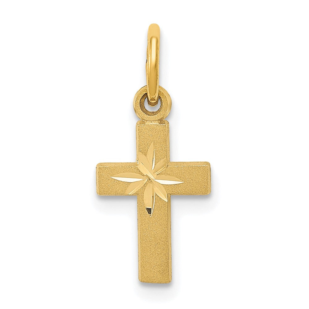 14k Tiny Cross Charm-C762