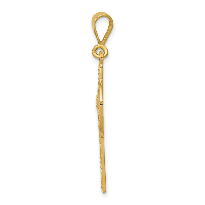 14k Celtic Cross Pendant-C773