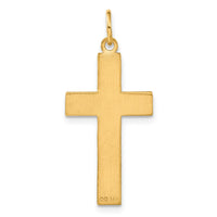 14K Diamond-cut Cross Charm-C774