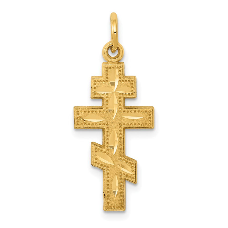 14k Eastern Orthodox Cross Charm-C775