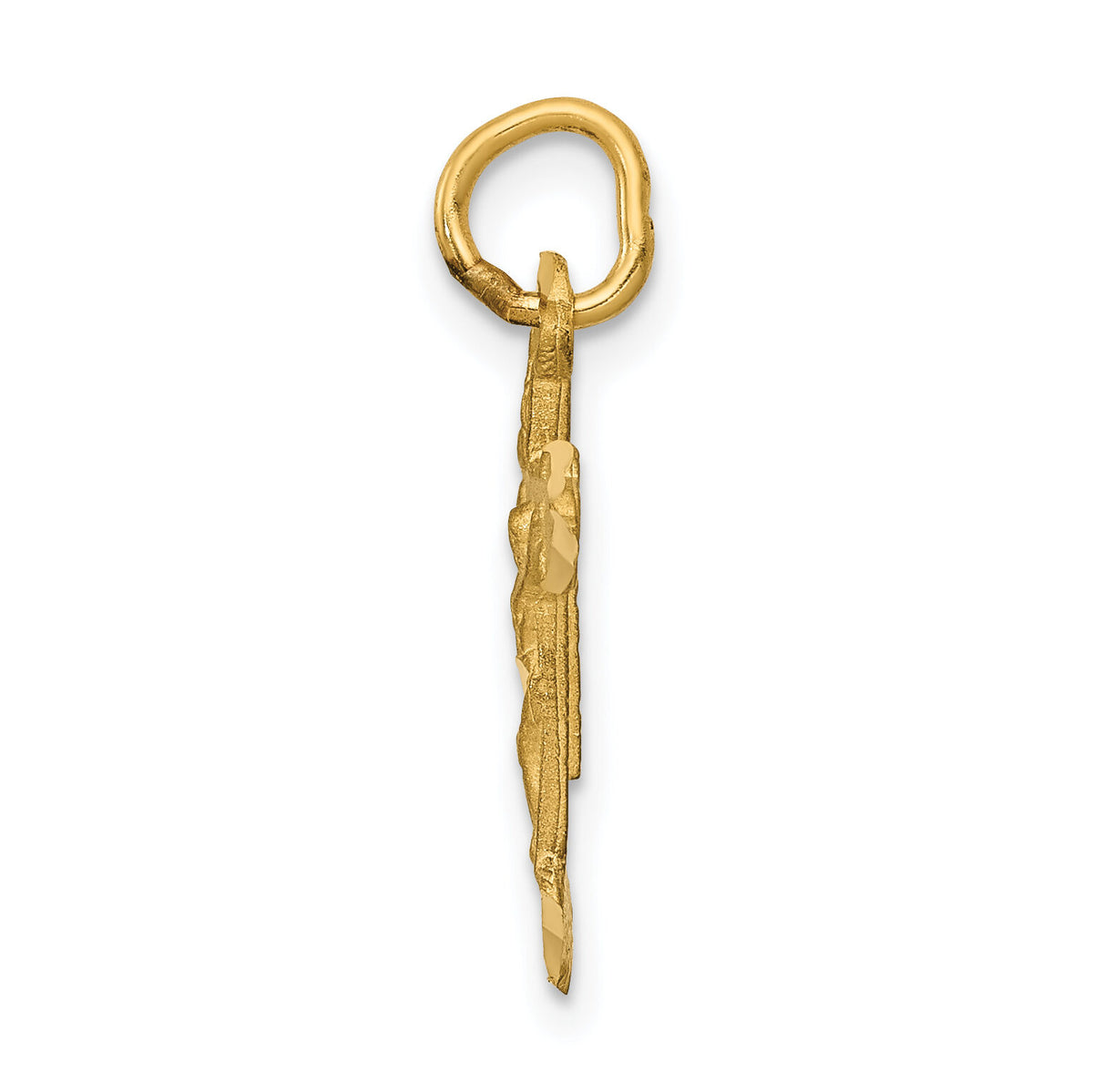 14k INRI Diamond-cut Crucifix Charm-C794