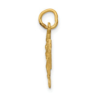 14k INRI Diamond-cut Crucifix Charm-C794