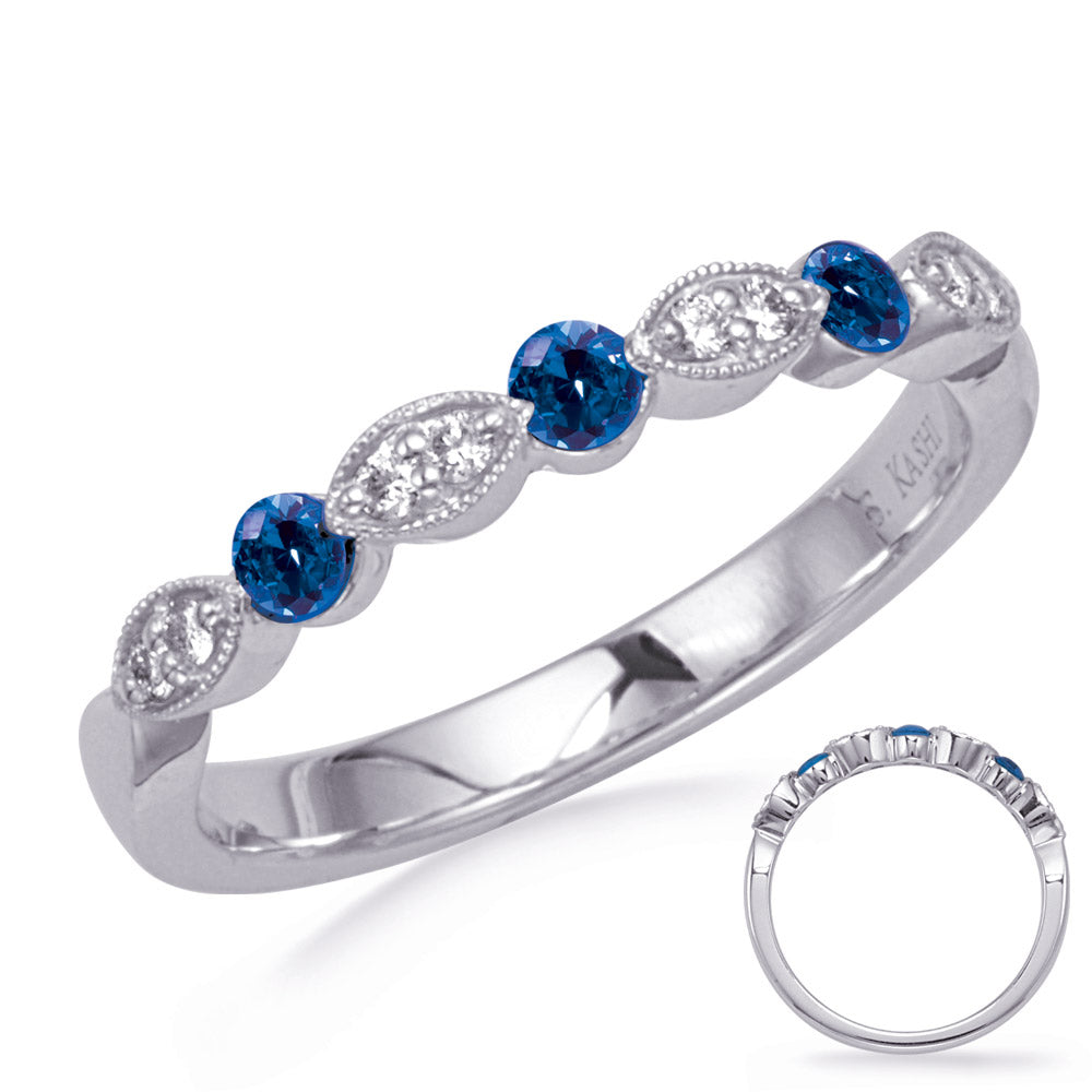 White Gold Sapphire & Diamond Ring