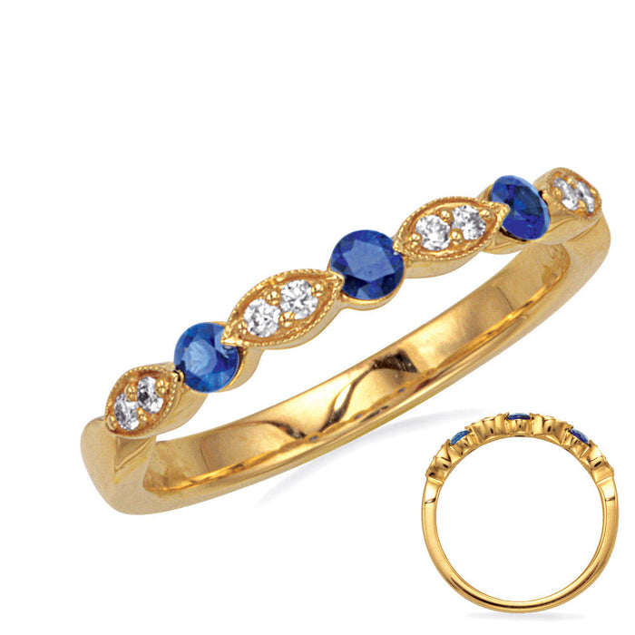 Yellow Gold Sapphire & Diamond Ring
