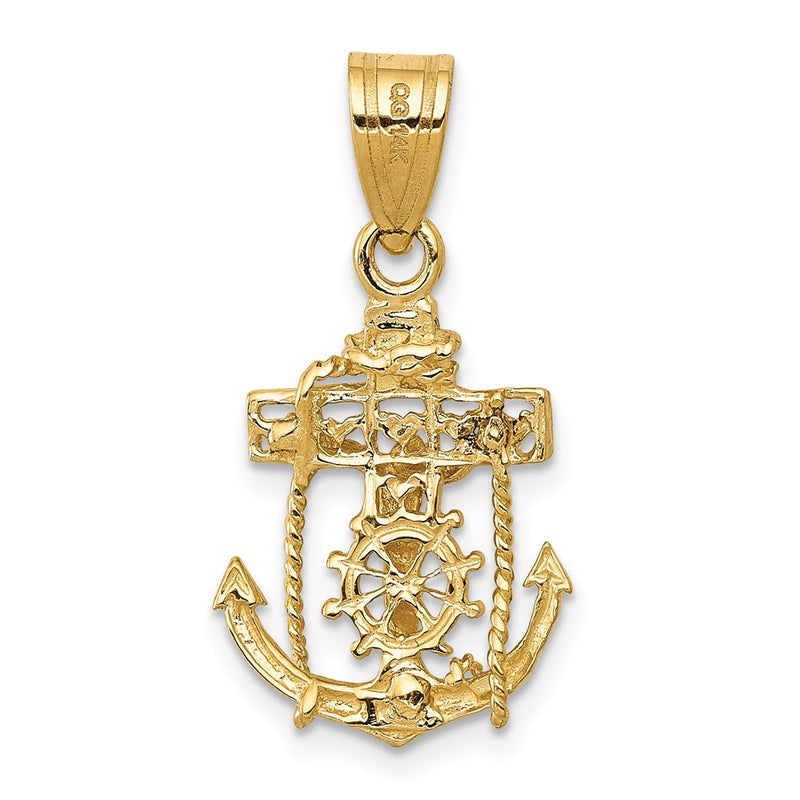 14k Mariners Cross Pendant-C809