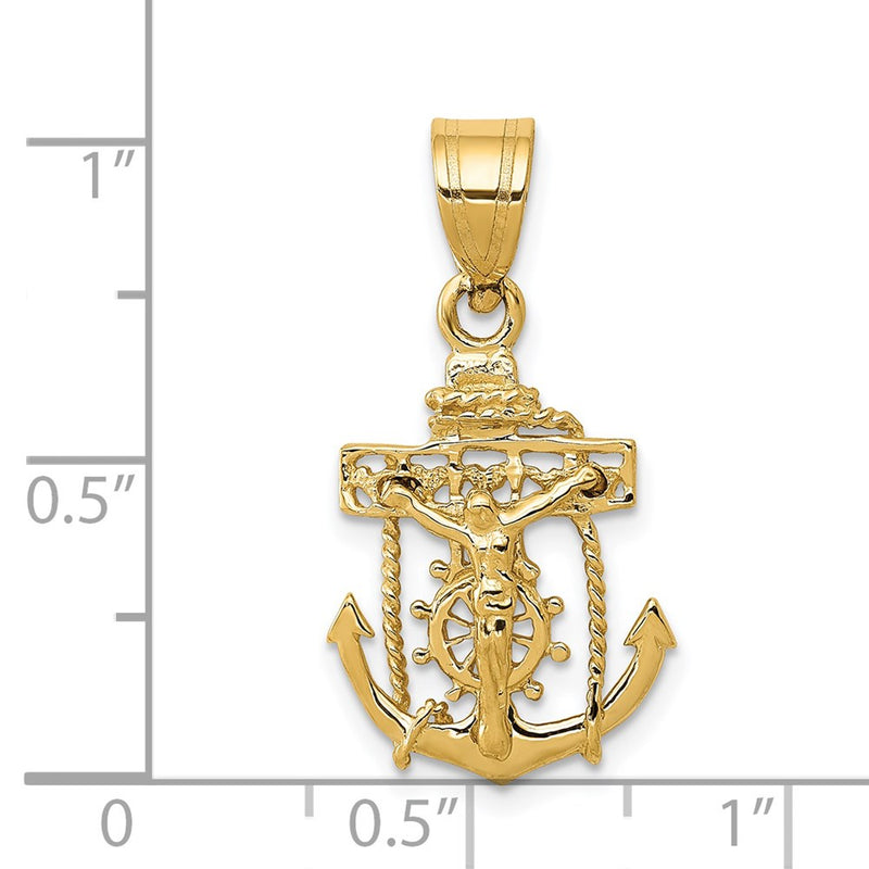 14k Mariners Cross Pendant-C809