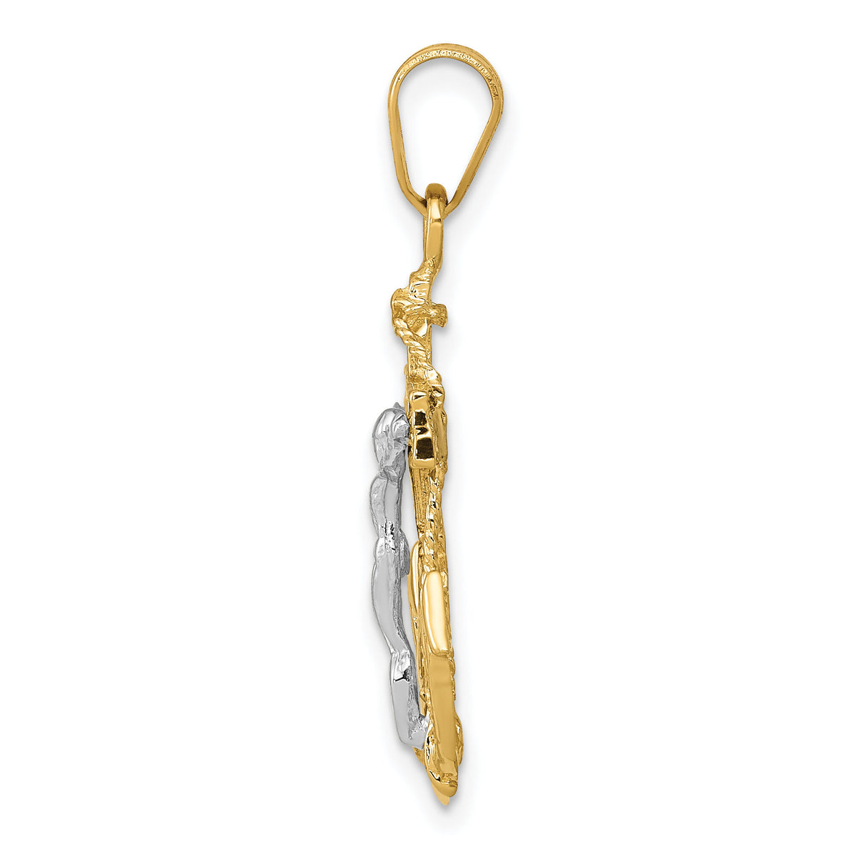 14k Two-tone Mariners Cross Pendant-C811