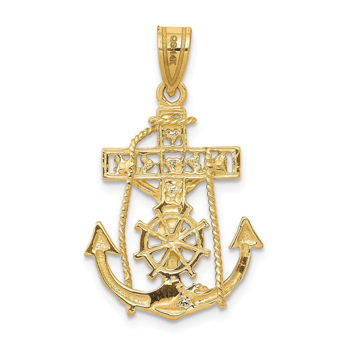 14k Mariners Crucifix Pendant-C812
