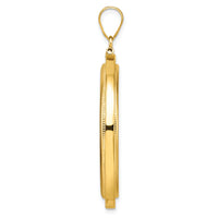 14k Beaded 32.7mm x 3.00mm Screw Top Coin Bezel Pendant-C8184/32.7