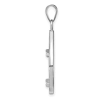 14kw Polished & Diamond-cut Teardrop 16.5mm Prong Coin Bezel Pendant-C8191WD/16.5