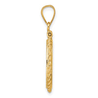 14k Casted Rope D/C 16.5mm x 1.35mm Screw Top Coin Bezel Pendant-C8195D/16.5