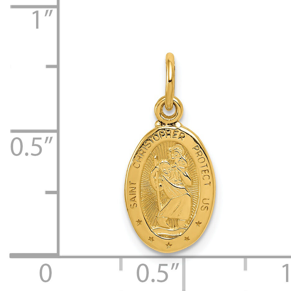 14k Saint Christopher Medal Charm-C820