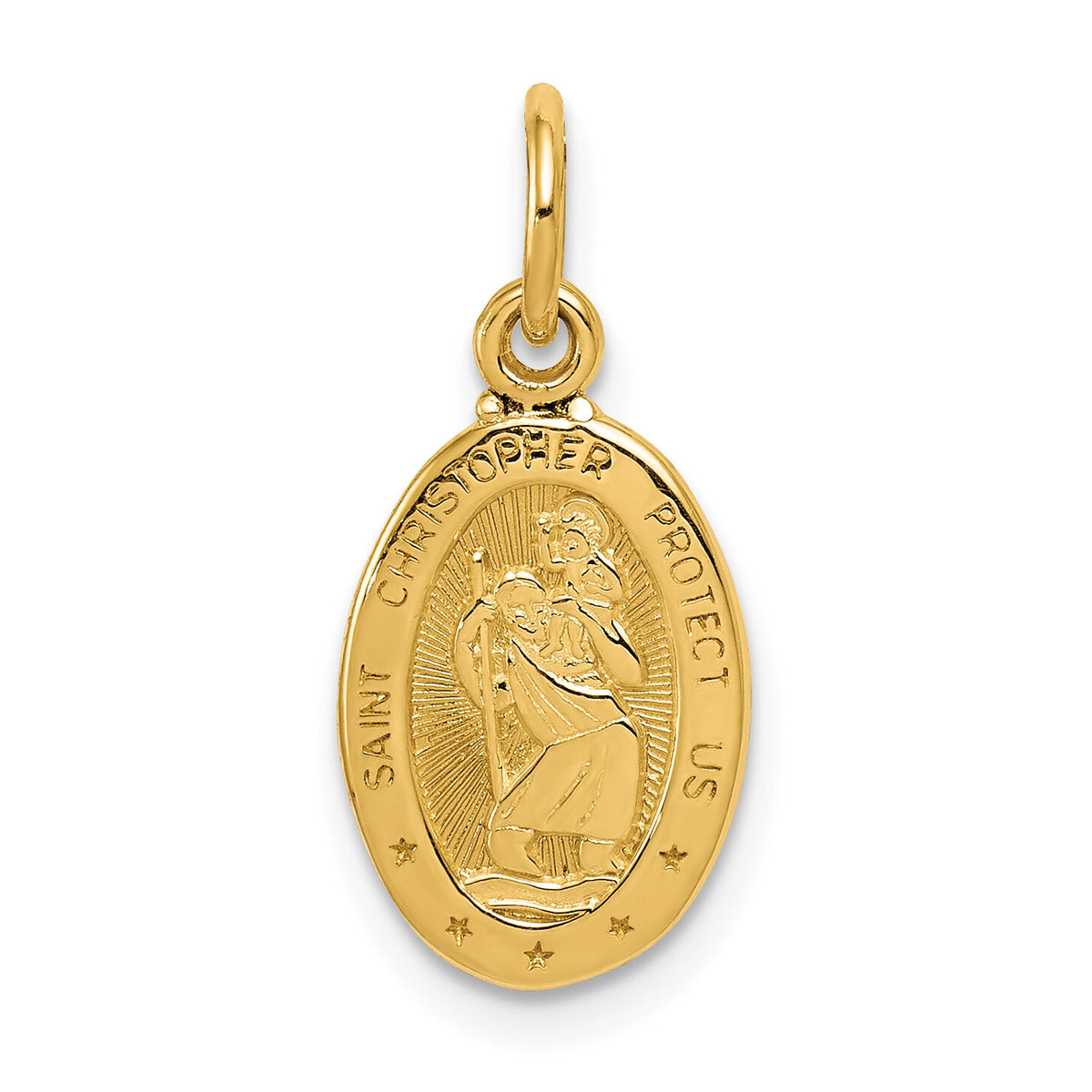 14k Saint Christopher Medal Charm-C820