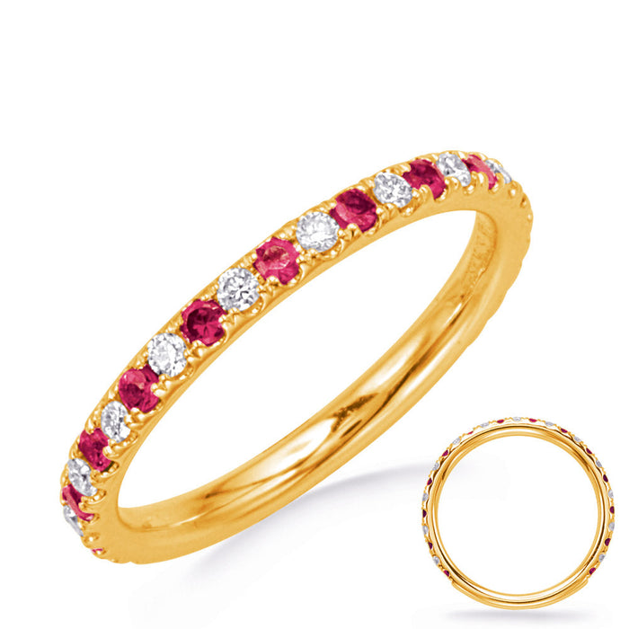 Yellow Gold Ruby & Diamond Ring