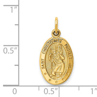 14k Saint Christopher Medal Charm-C821