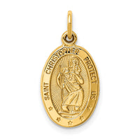 14k Saint Christopher Medal Charm-C821