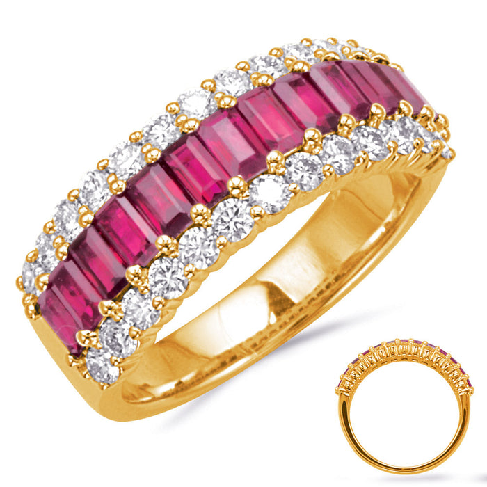 Yellow Gold Ruby & Diamond Ring