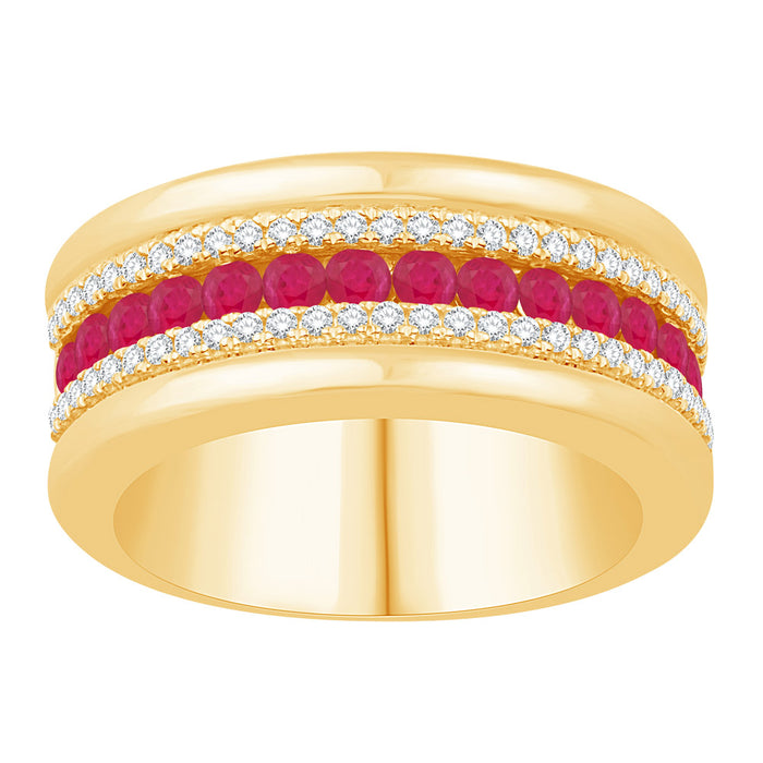Yellow Gold Ruby & Diamond Ring