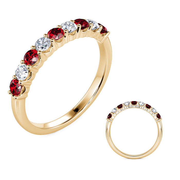 Yellow Gold Ruby & Diamond Ring