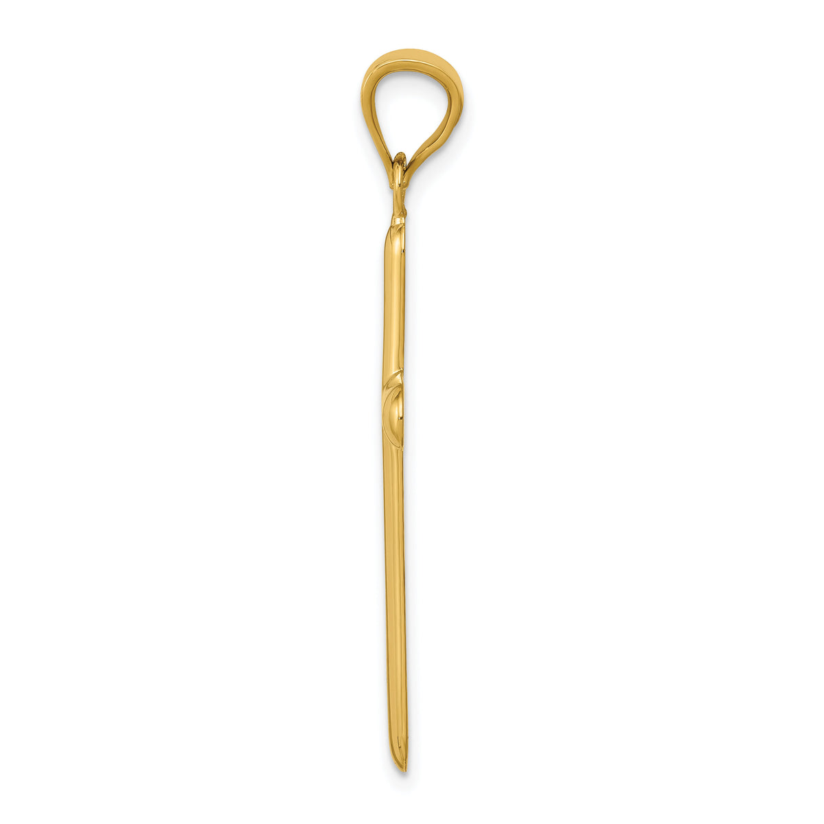 14k Polished Cross Pendant-C880
