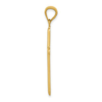 14k Polished Cross Pendant-C880
