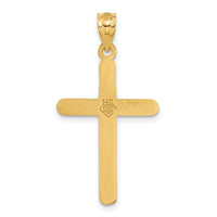 14k Polished Cross Pendant-C880