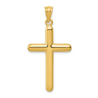 14k Polished Cross Pendant-C880