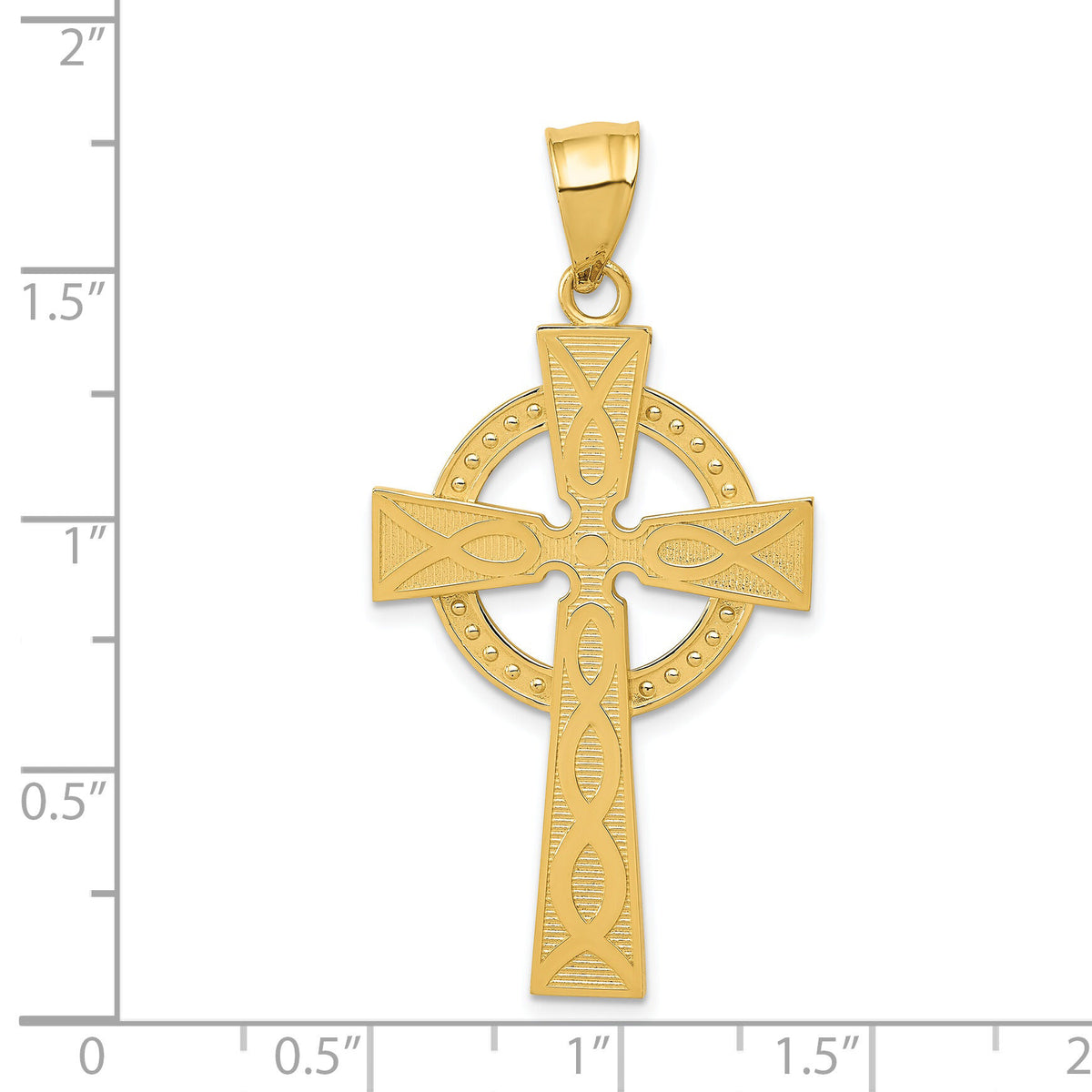 14k Celtic Cross Pendant-C894
