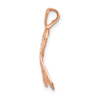 14k Rose Gold Diamond-cut Awareness Pendant-C903