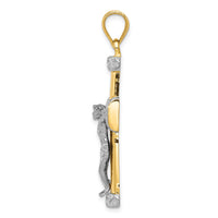 14k Two-tone Crucifix Pendant-C961