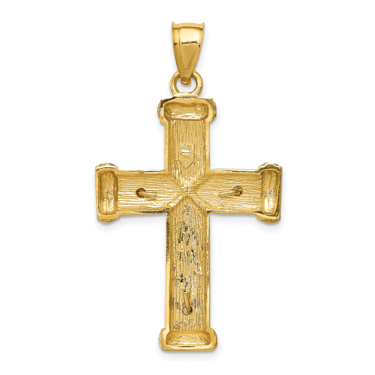 14k Two-tone Crucifix Pendant-C961