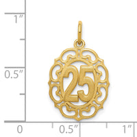 14k # 25 in Oval Pendant-C983