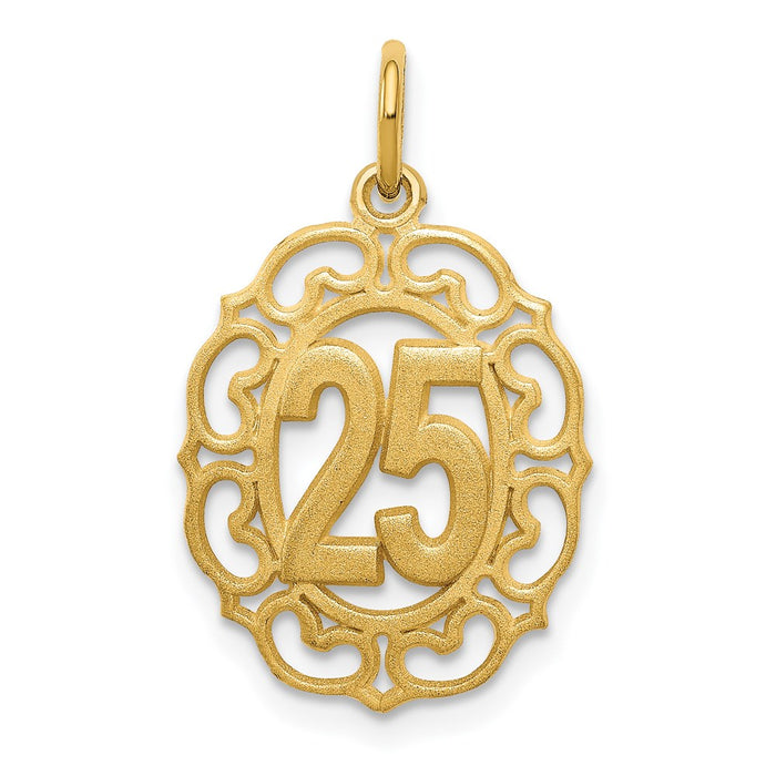 14k # 25 in Oval Pendant-C983