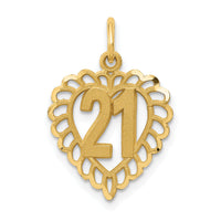 14k 21 in Heart Charm-C992