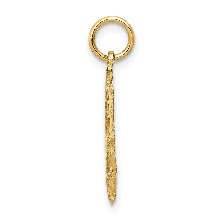 14k #16 in Oval Circle Pendant-C994