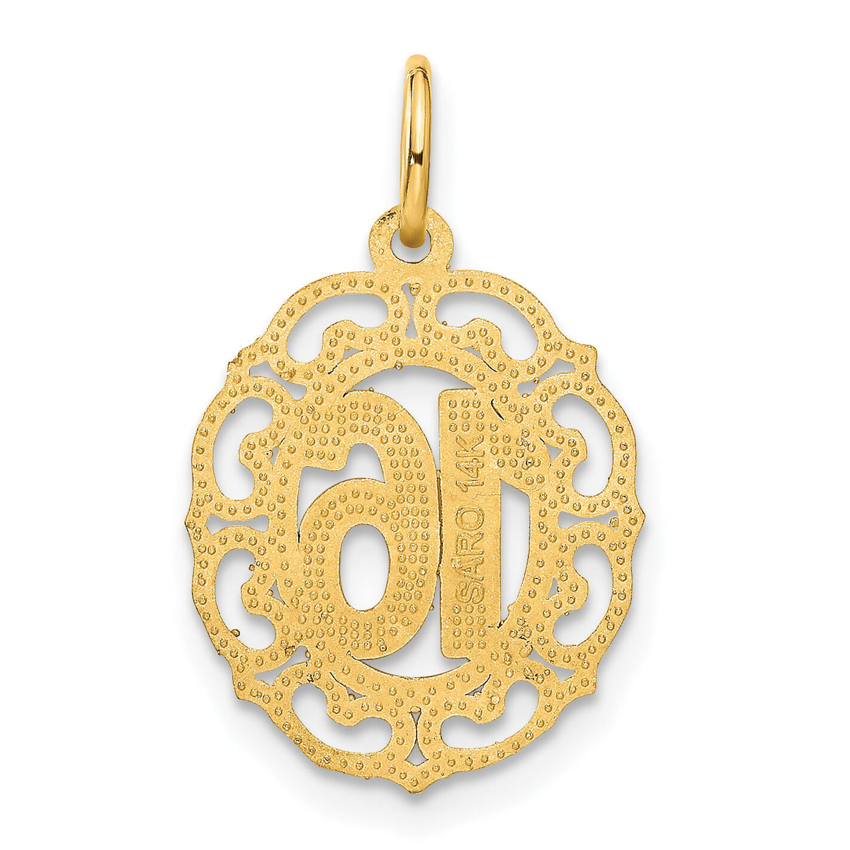14k #16 in Oval Circle Pendant-C994