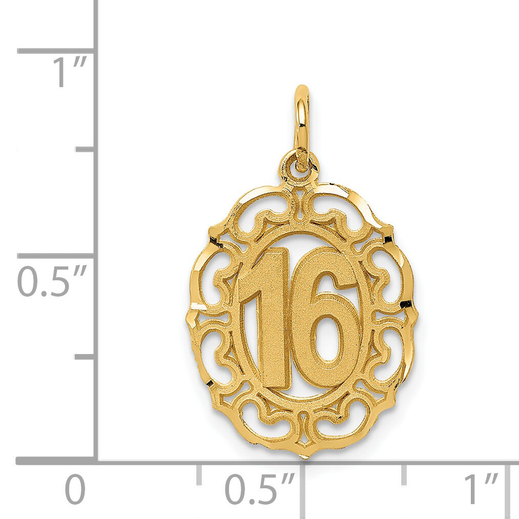 14k #16 in Oval Circle Pendant-C994