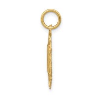 14k Diamond-cut 21 in Oval Pendant-C996