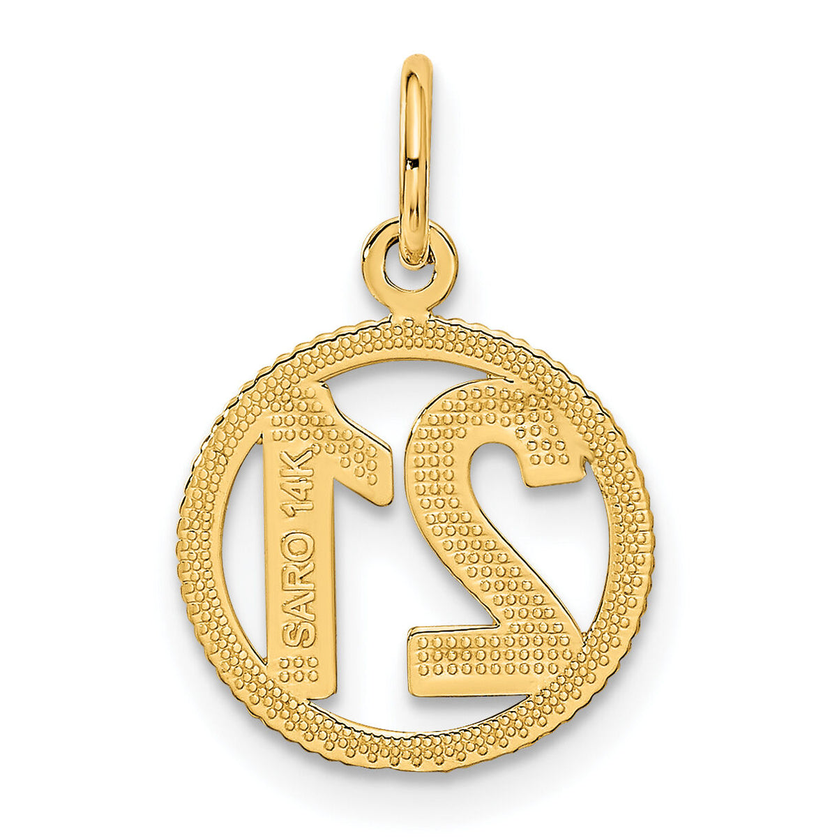 14k #21 in A Circle Pendant-C997