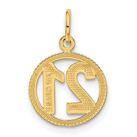 14k #21 in A Circle Pendant-C997
