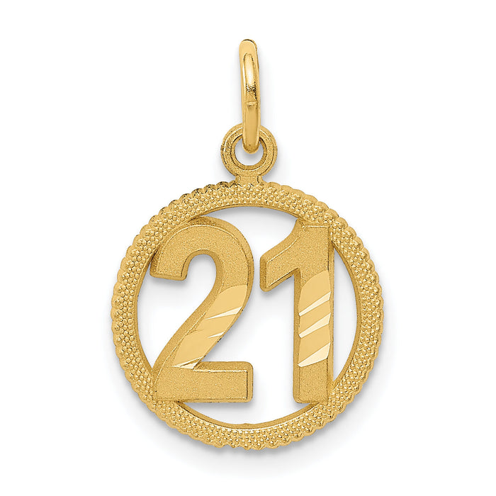 14k #21 in A Circle Pendant-C997