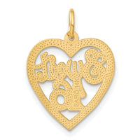 14k SWEET 16 in A Heart Charm-C999