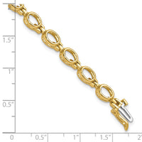 14k Oval Gemstone Rainbow Bracelet Mounting Only-CB698-7MTG