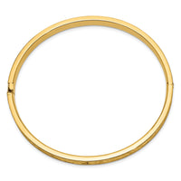14k 4/16 Oversize Diamond-cut Concave Hinged Bangle Bracelet-CC4/16O