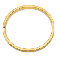 14k 5/16 Diamond-cut Concave Hinged Bangle Bracelet-CC5/16