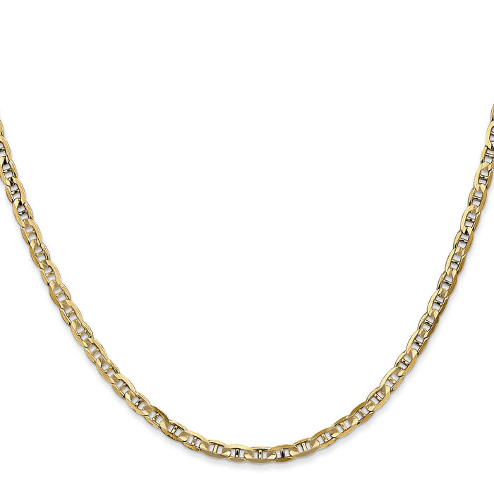 14k 3mm Concave Anchor Chain-CCA080-22