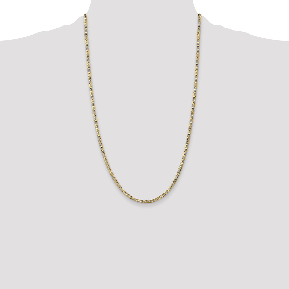 14k 3mm Concave Anchor Chain-CCA080-26