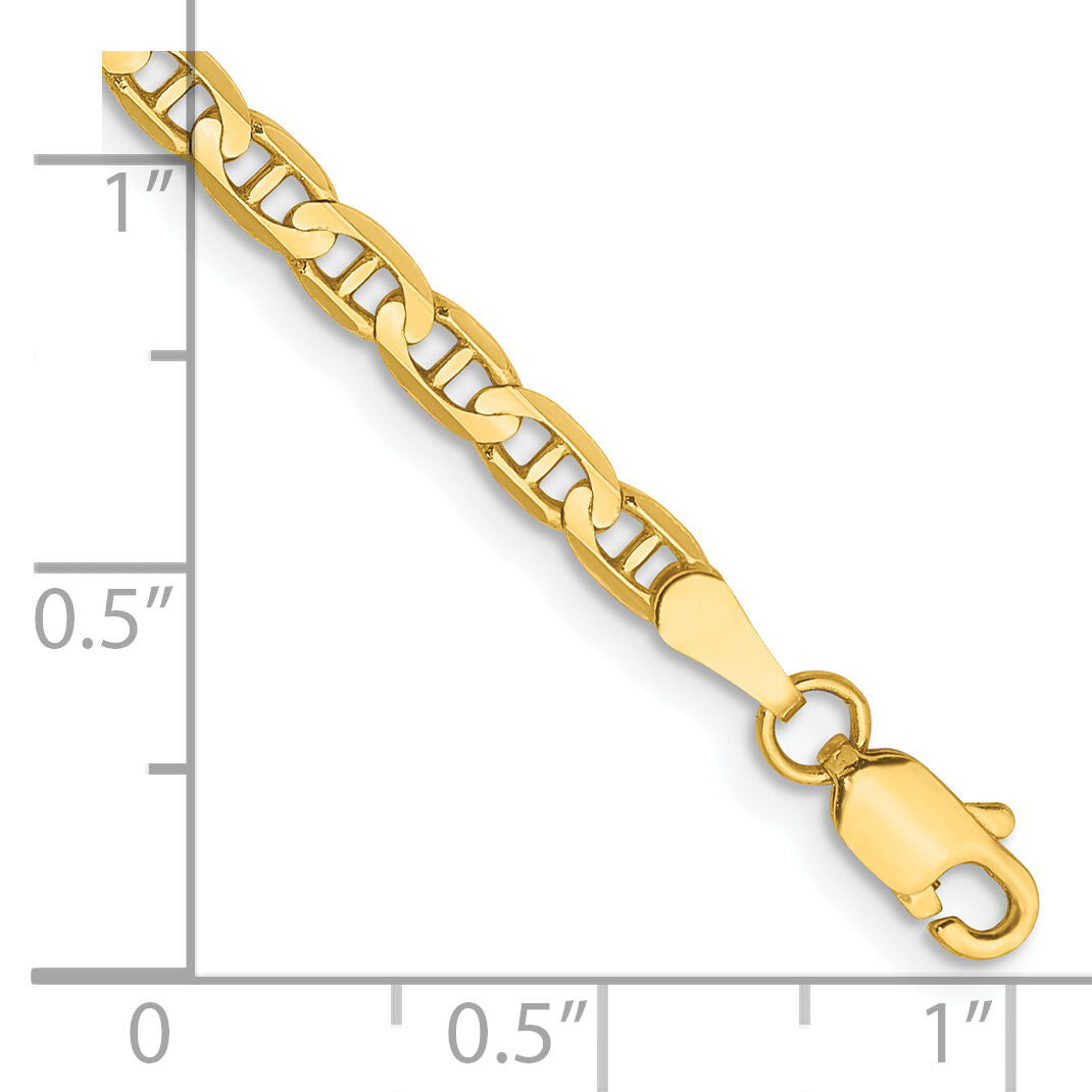 14k 3mm Concave Anchor Chain-CCA080-8